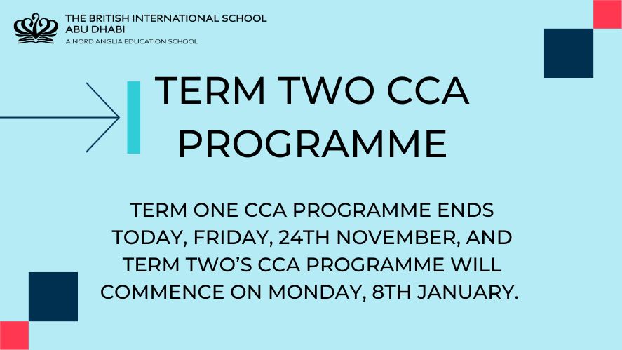Term Two CCA Programme Information - Term Two CCA Programme Information