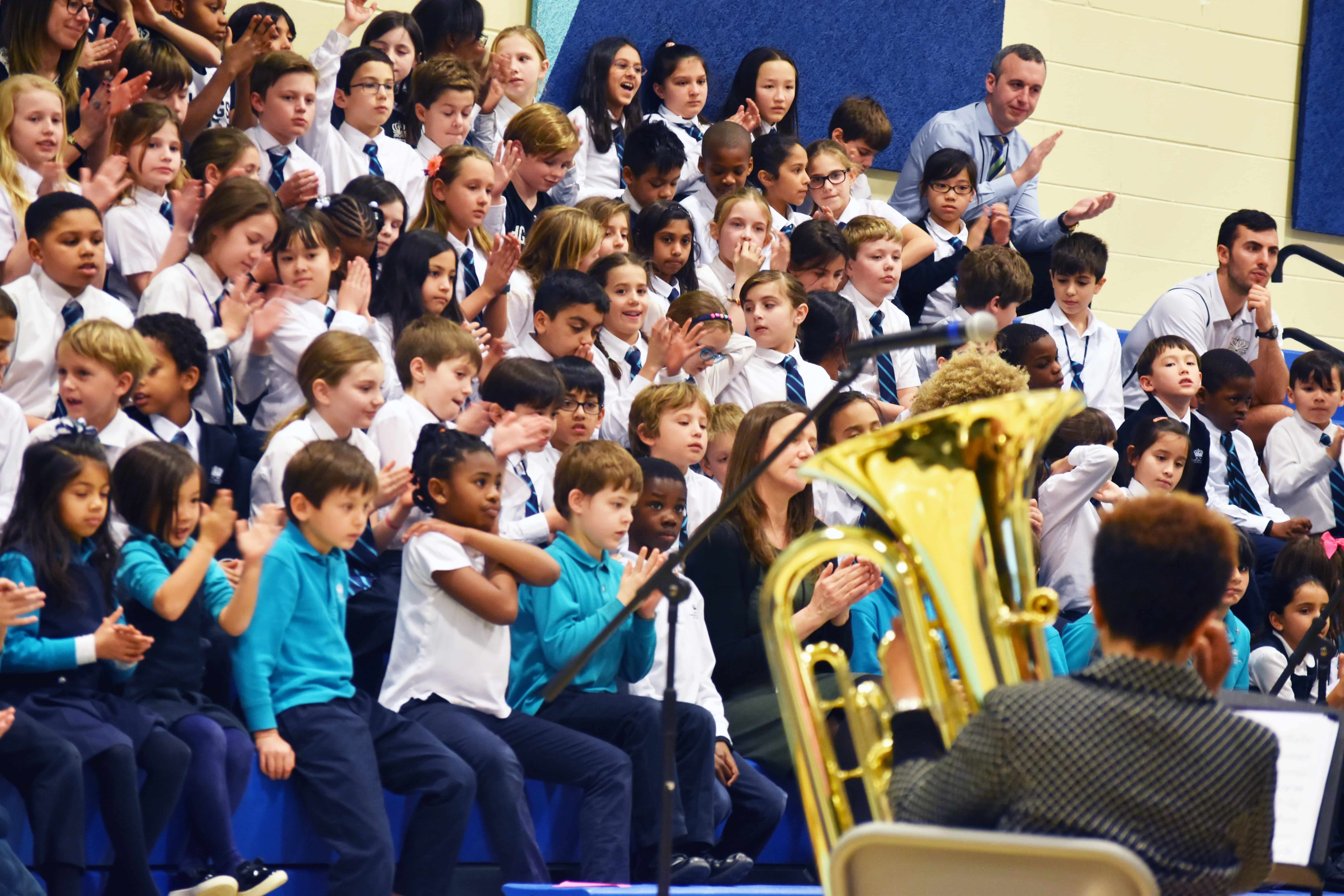 Brass Quintet Performs Live for Students - brass-quintet-performs-live-for-students