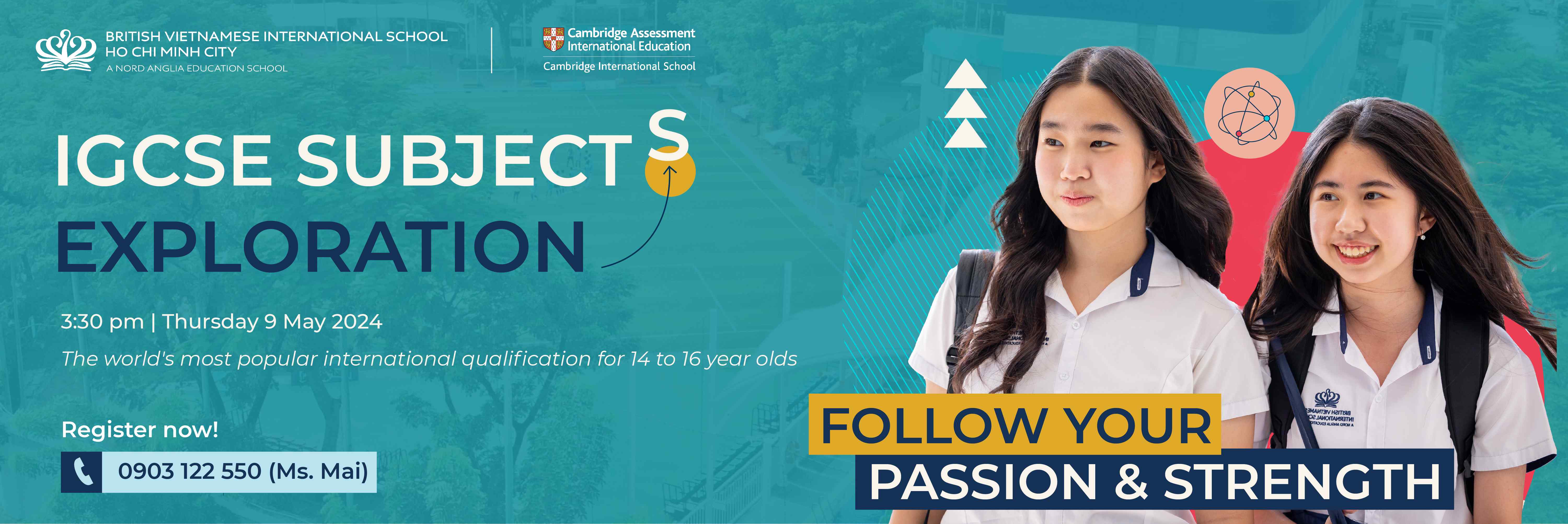 Local Campaign | BVIS HCMC| Nord Anglia - Content Page Header - IGCSE Subjects Exploration