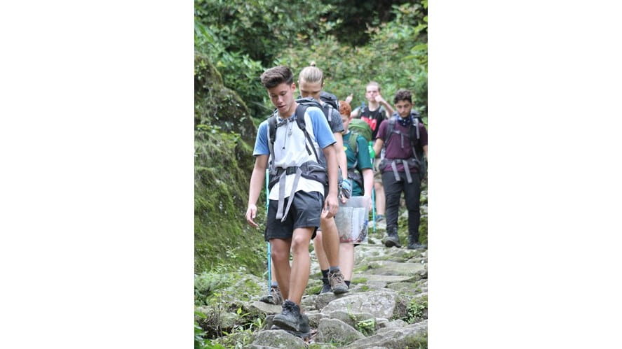 Students go Trekking in the Nepal Himalayas for their Adventurous Journey. - students-go-trekking-in-the-nepal-himalayas-for-their-adventurous-journey