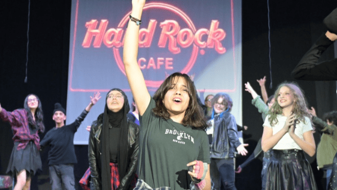Madinat Khalifa Secondary School students perform musical hit We Will Rock You - Madinat Khalifa Secondary School students perform hit musical We Will Rock You