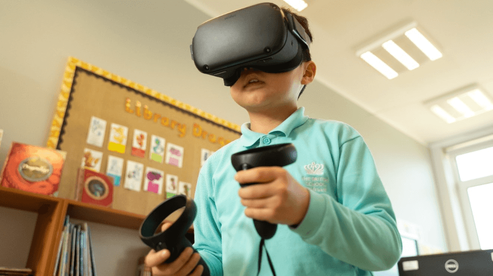 Nord Anglia Student with VR headset