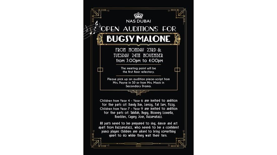 Open Auditions for Bugsy Malone-open-auditions-for-bugsy-malone-BugsyMalone_poster_A301