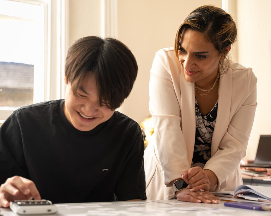 student studying the english national curriculum