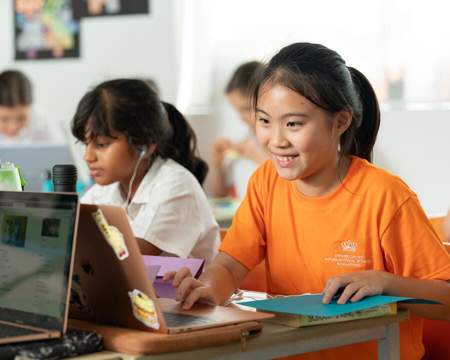 Student studying on their laptop