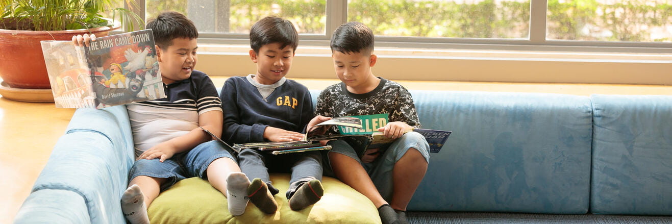 Students reading at Shunyi school, Beijing through Global Campus - Nord Anglia Education