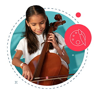child learning cello