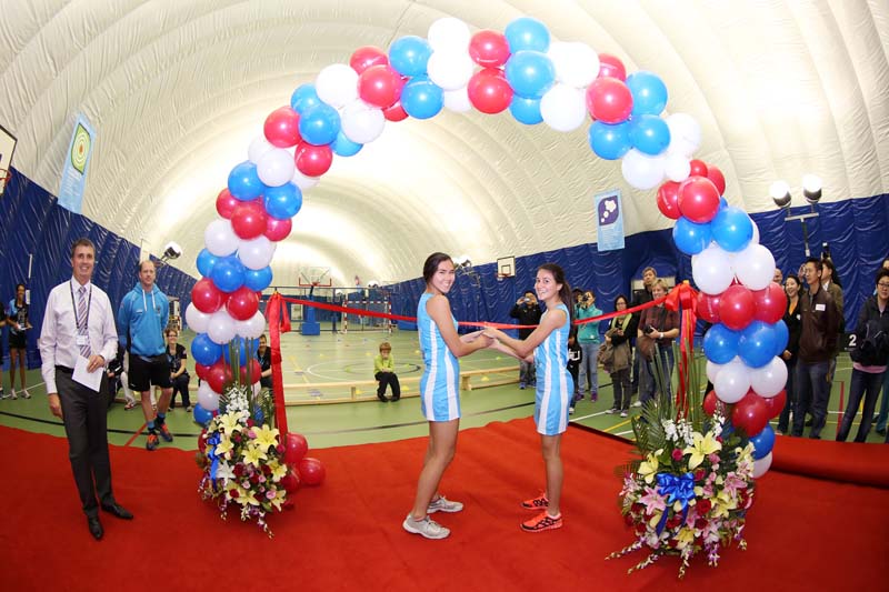 The British School of Beijing, Shunyi Celebrates the Opening of Impressive New Sports Dome-The British School of Beijing Shunyi Celebrates the Opening of Impressive New Sports Dome-ribbon-cutting-from-little-star