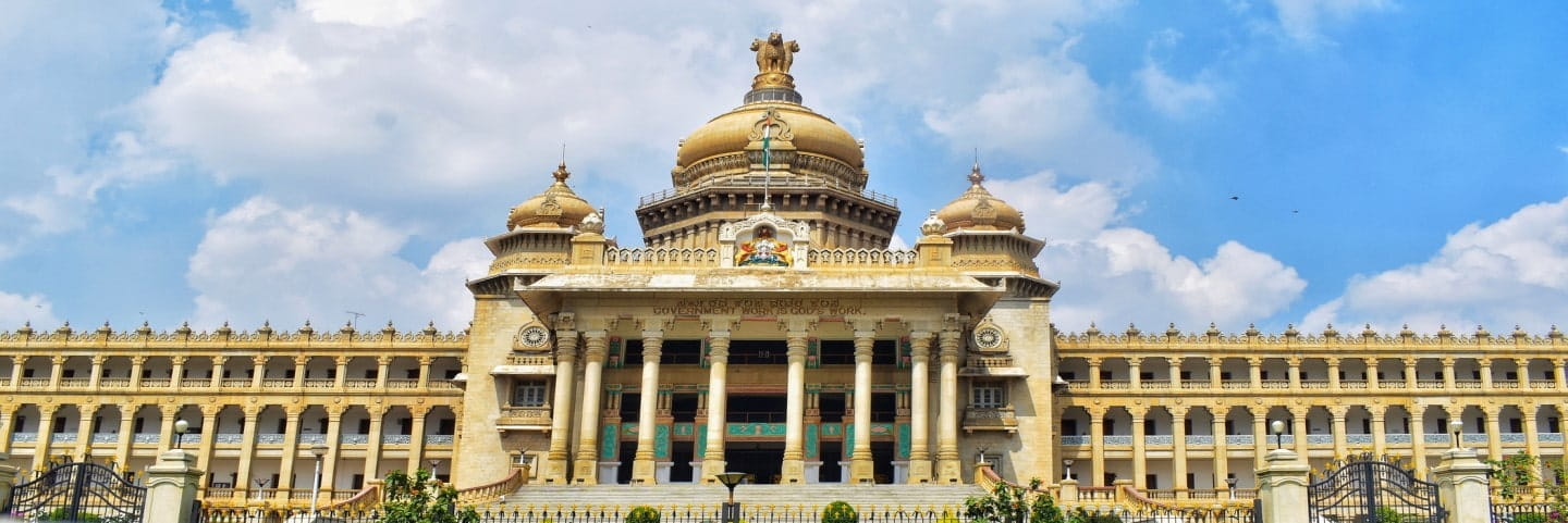 temple and blue skies