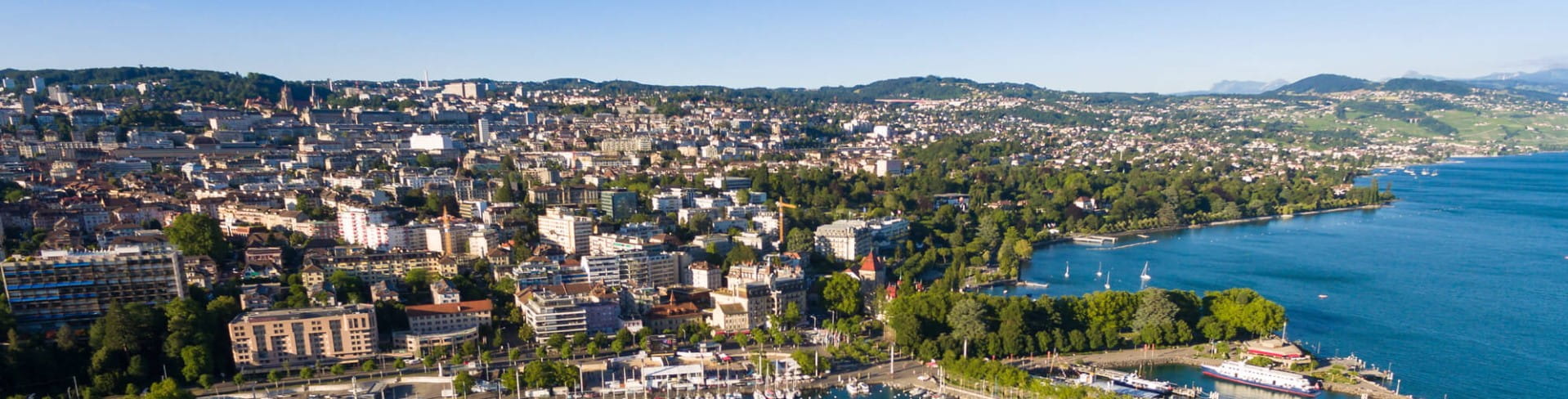 Aerial view of Lausanne