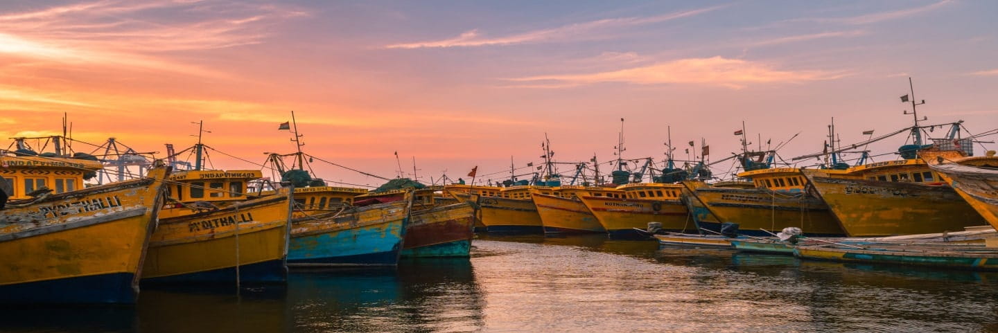boats and sunset