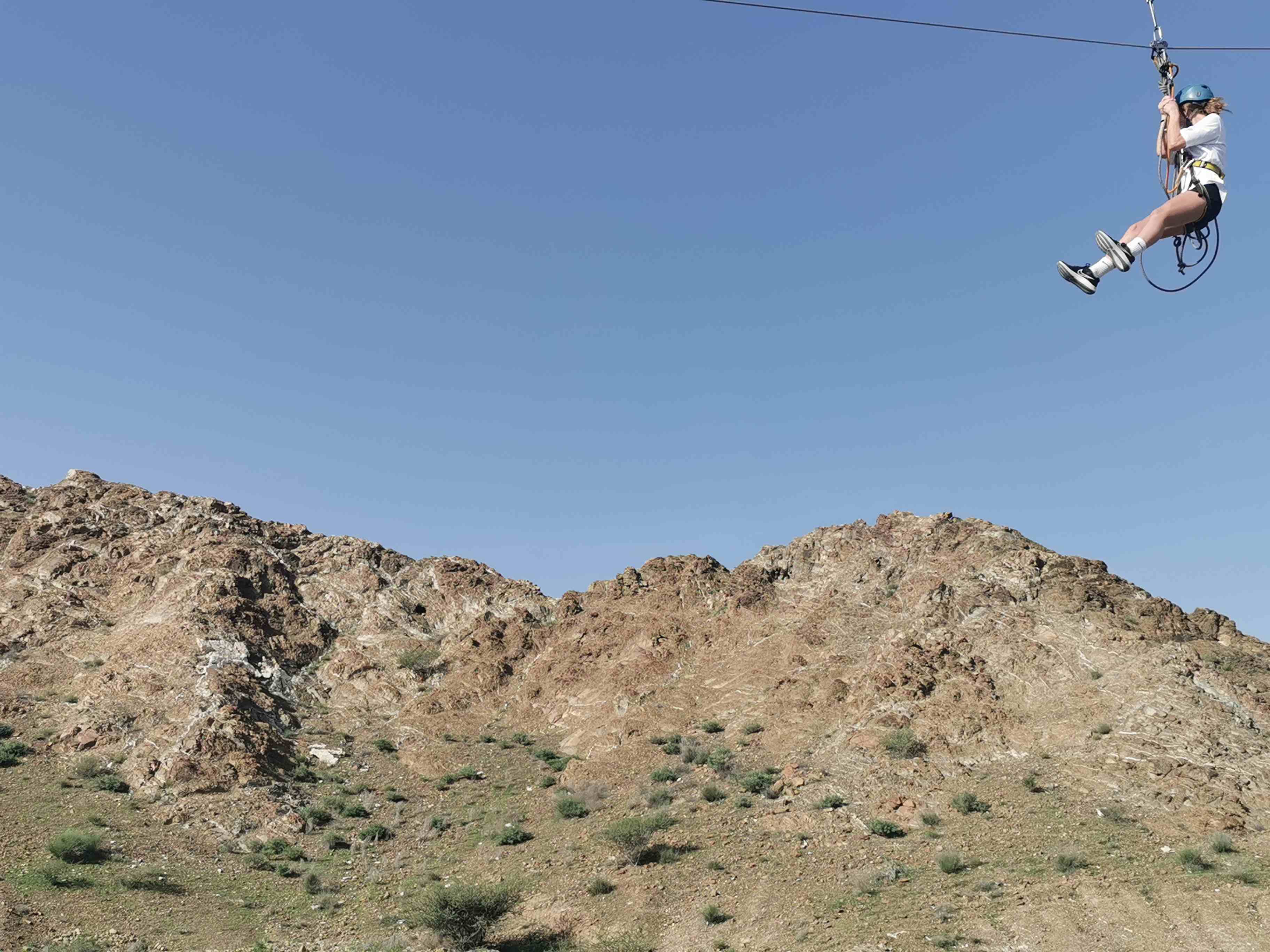 Student on a Zipline in Dibba