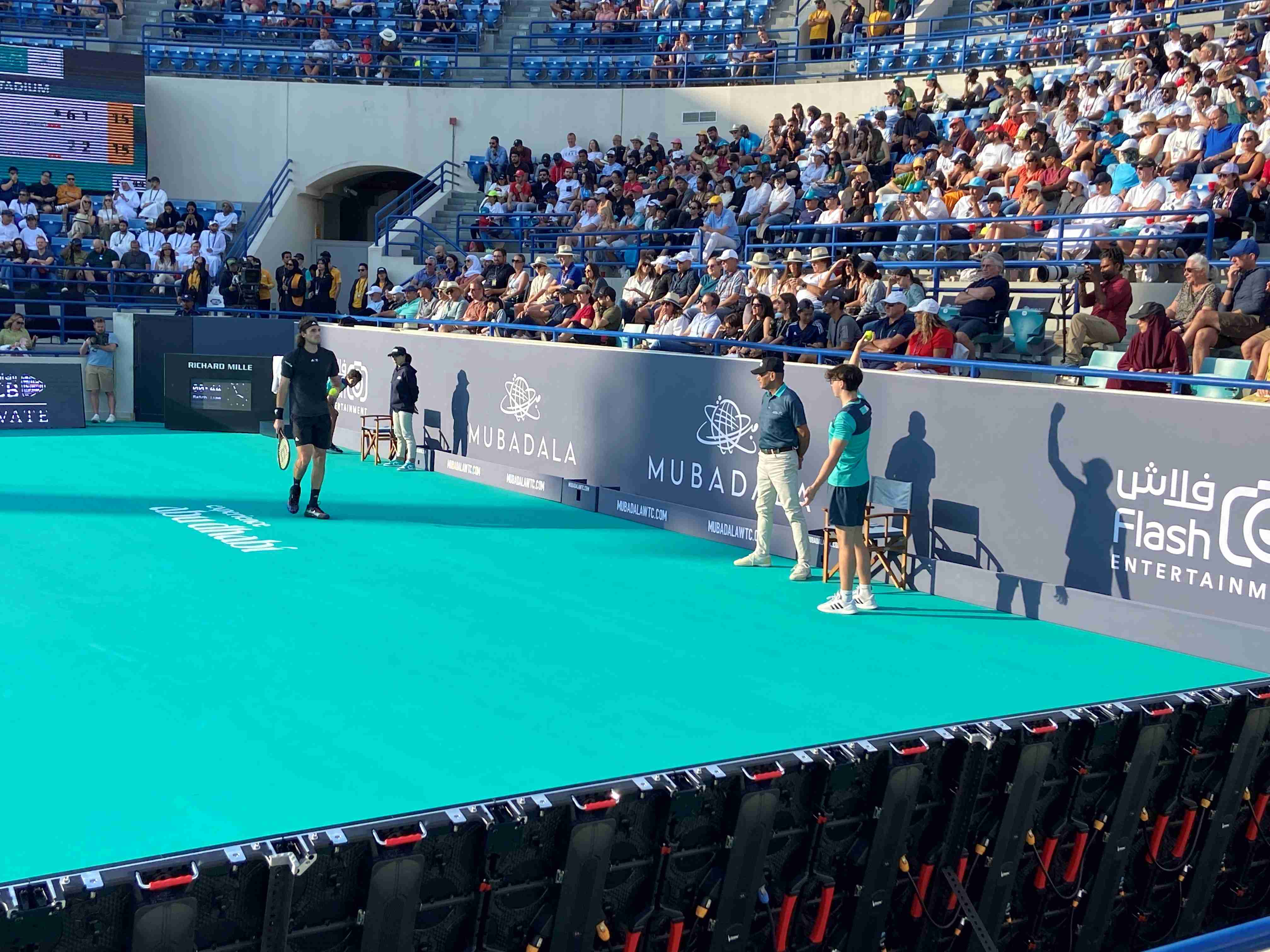 Ball kids at the Mubadala Tennis Championship