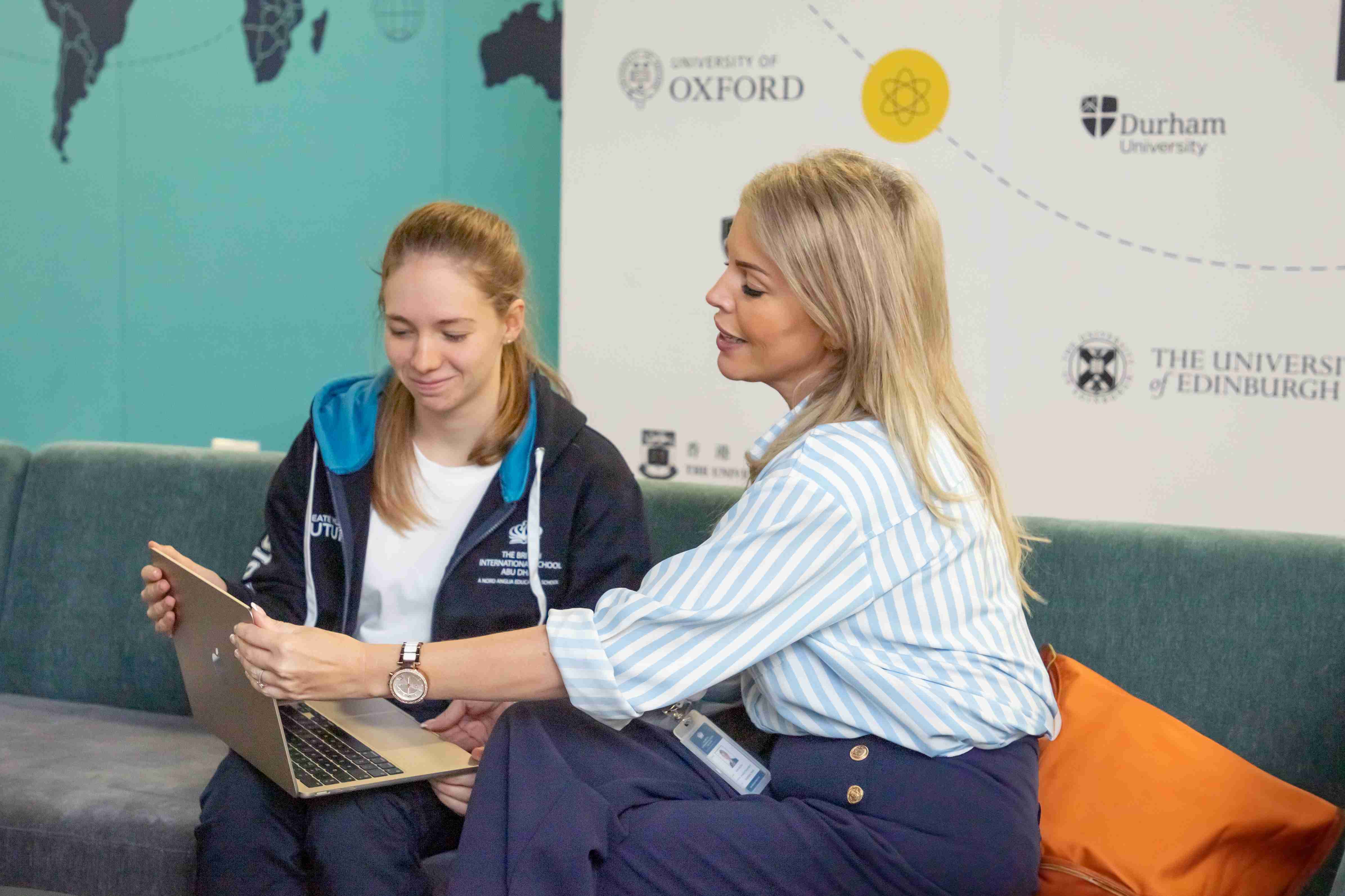 Head of Secondary, Mrs. McGlue with Senior School Student