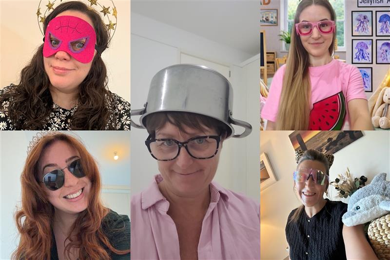 Nursery teachers preparing for a fun-filled online Fun Friday