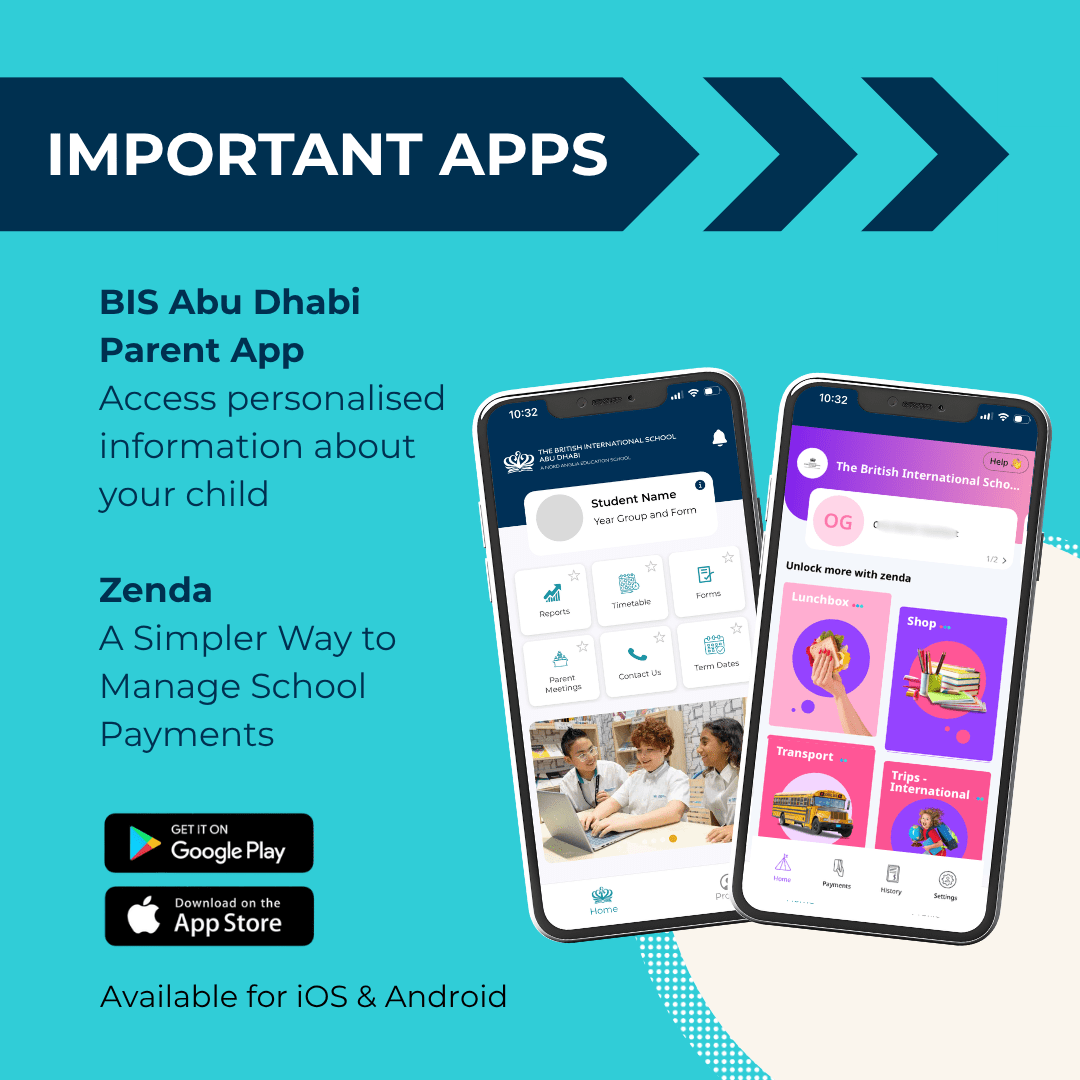 BIS Abu Dhabi Important Apps