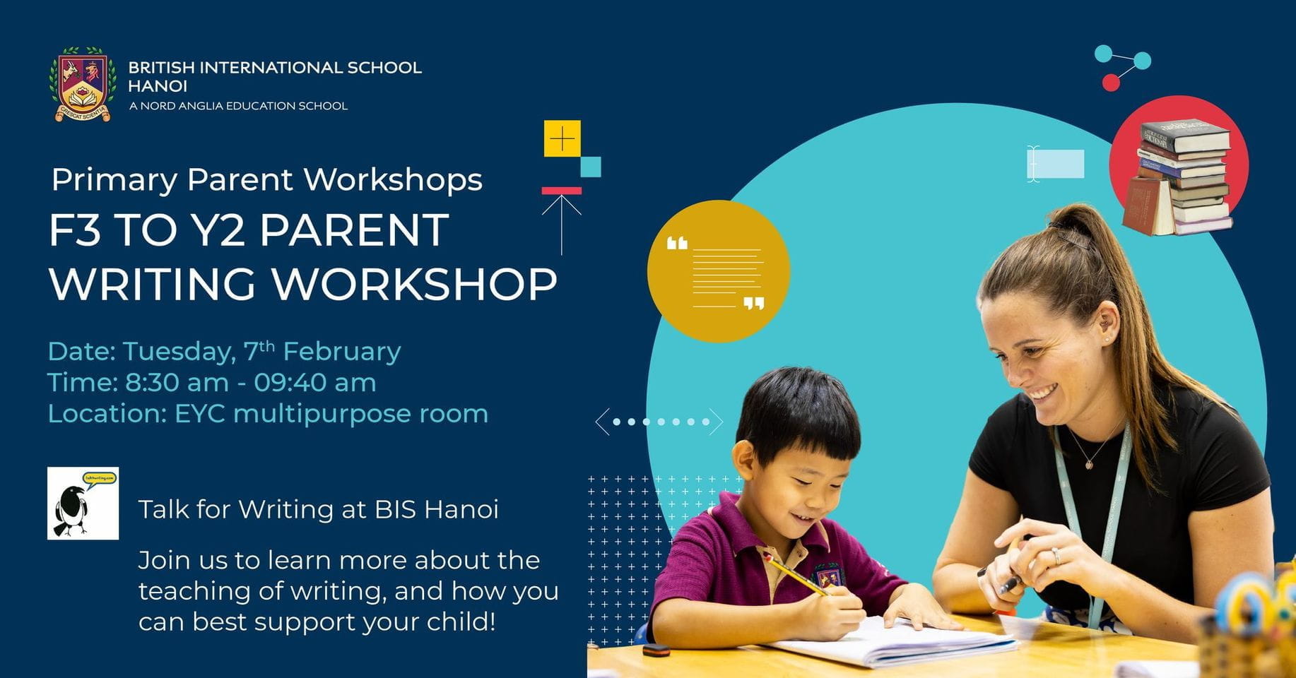 Writing Workshop for F3 to Year 2 parents