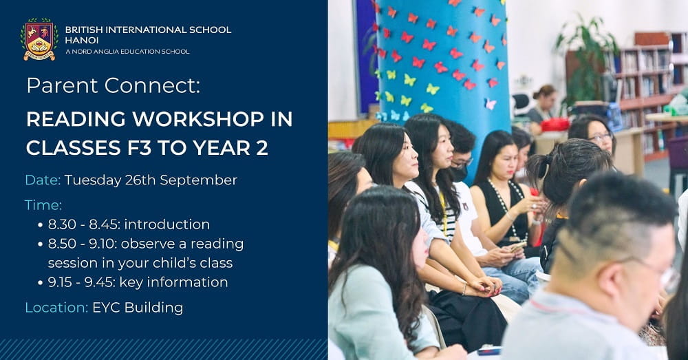 Parent Connect Workshop Reading F3 to Y2 | BIS Hanoi