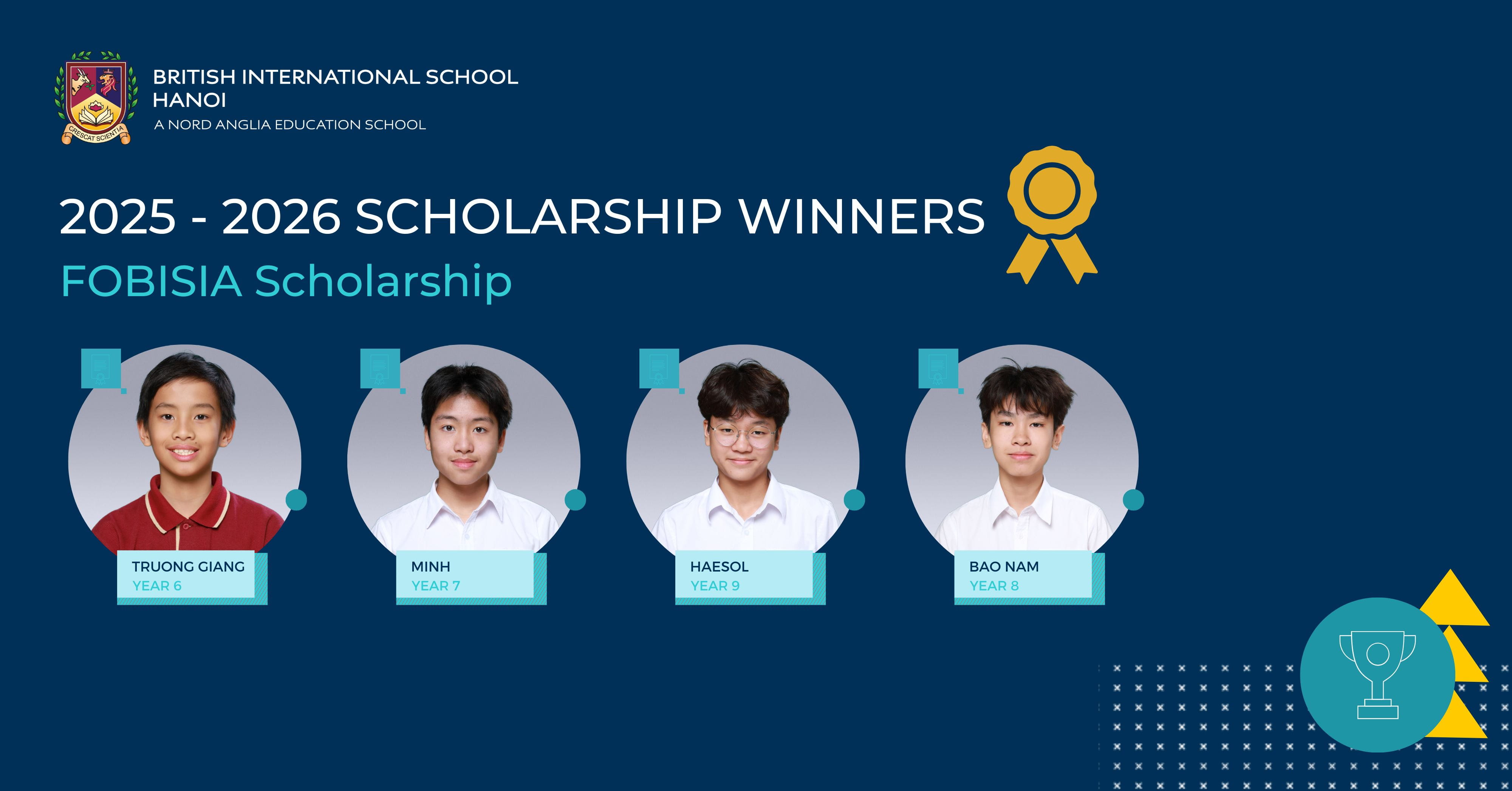 Celebrating our 2025 2026 BIS Hanoi scholars | British International School Hanoi - scholars 25-26