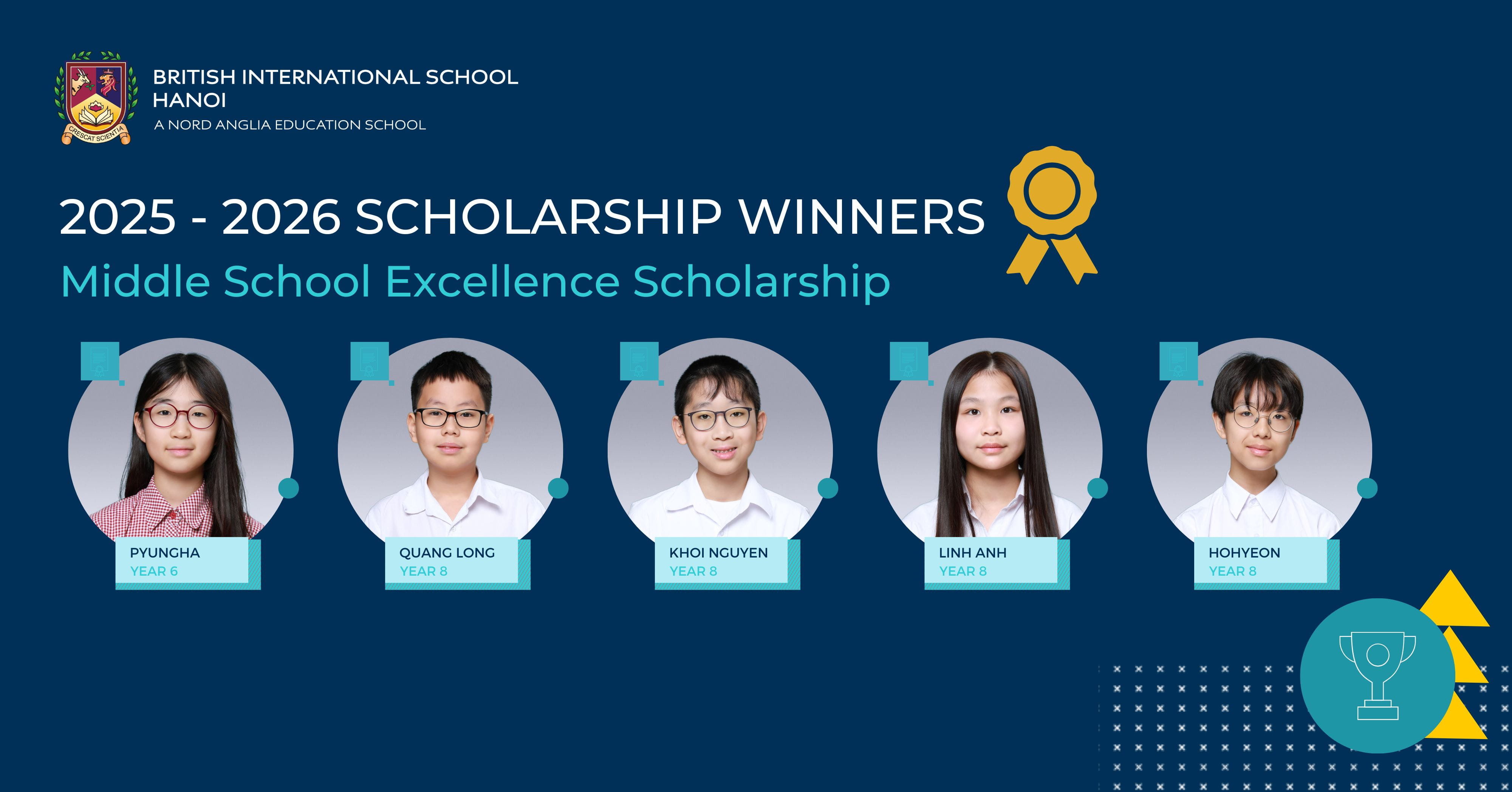  Chúc mừng các học sinh BIS Hà Nội đạt học bổng năm học 2025–2026 - scholars 25-26