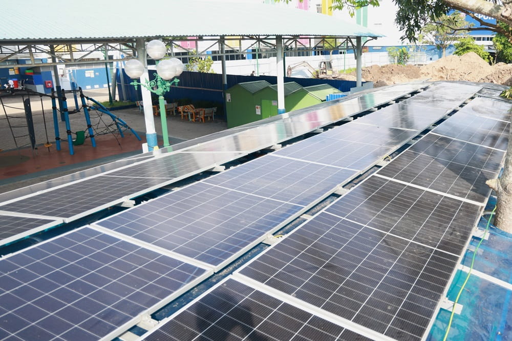 BIS Hanoi powers up with solar energy for a greener future | British International School Hanoi - Solar panels