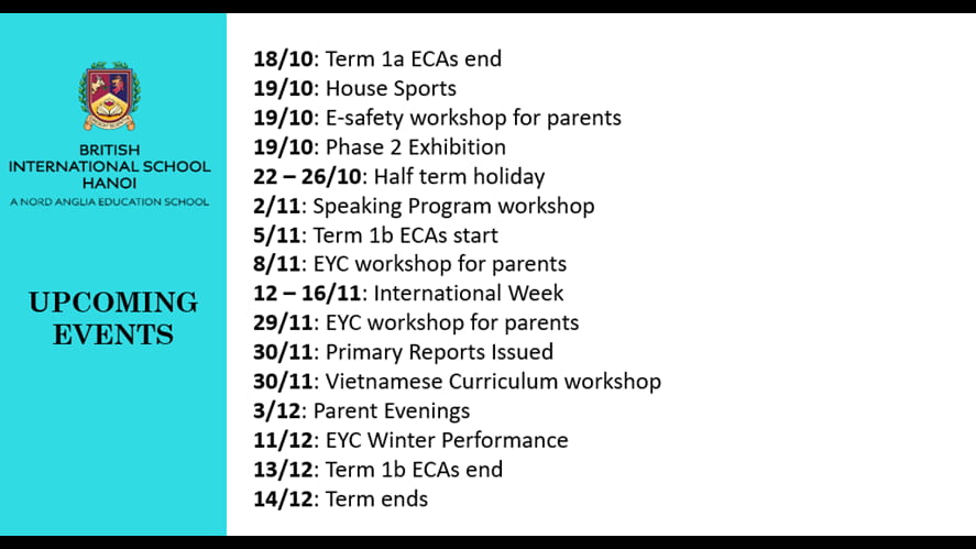 Upcoming Events