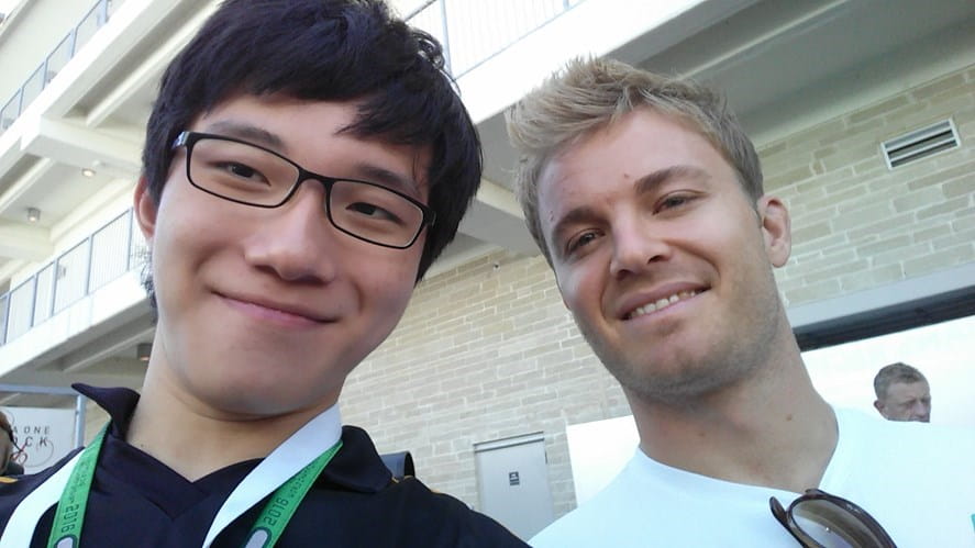 Nico Rosberg with Steve Ko BISHCMC Student