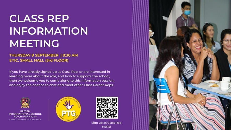 BIS HCMC Primary PTG Poster Class Rep Meeting_QR code Wide