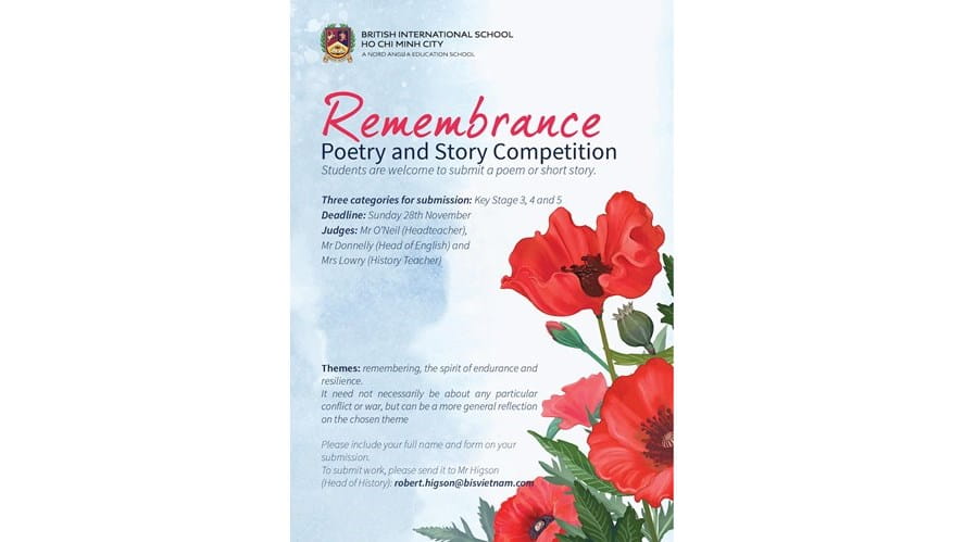 Mr Sean O'Neill: Weekly Update 12/11/2021-mr-sean-oneill-weekly-update-12-11-2021-Rememberance competition_Poetry and Story01