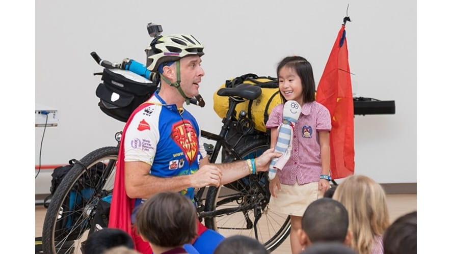 Super Cycling Man Visits BIS Ho Chi Minh City