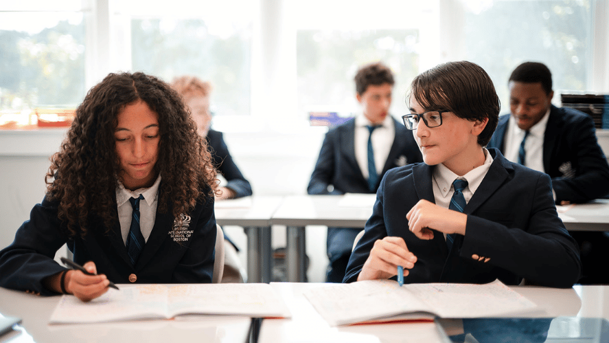 Students in class