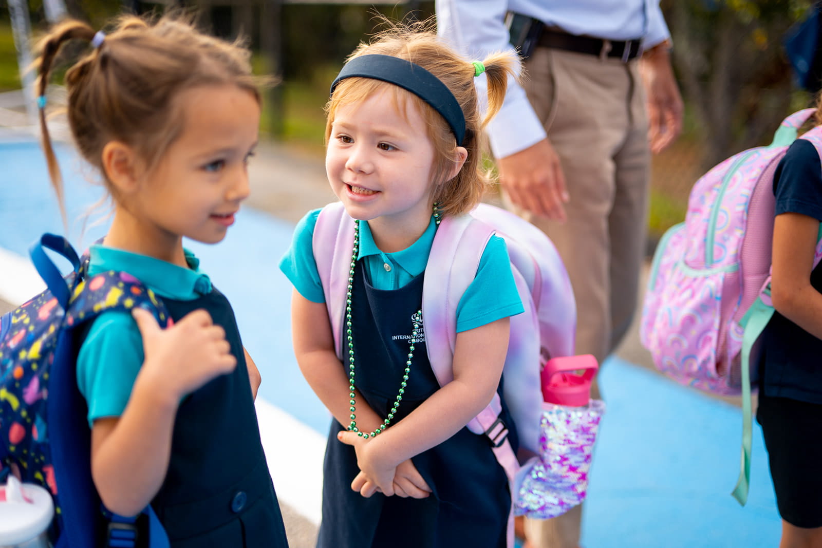Girls Walking to School