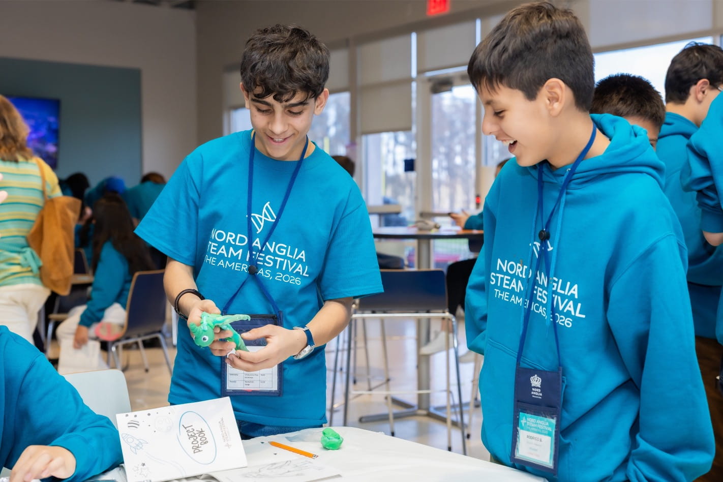 Students doing STEAM activity