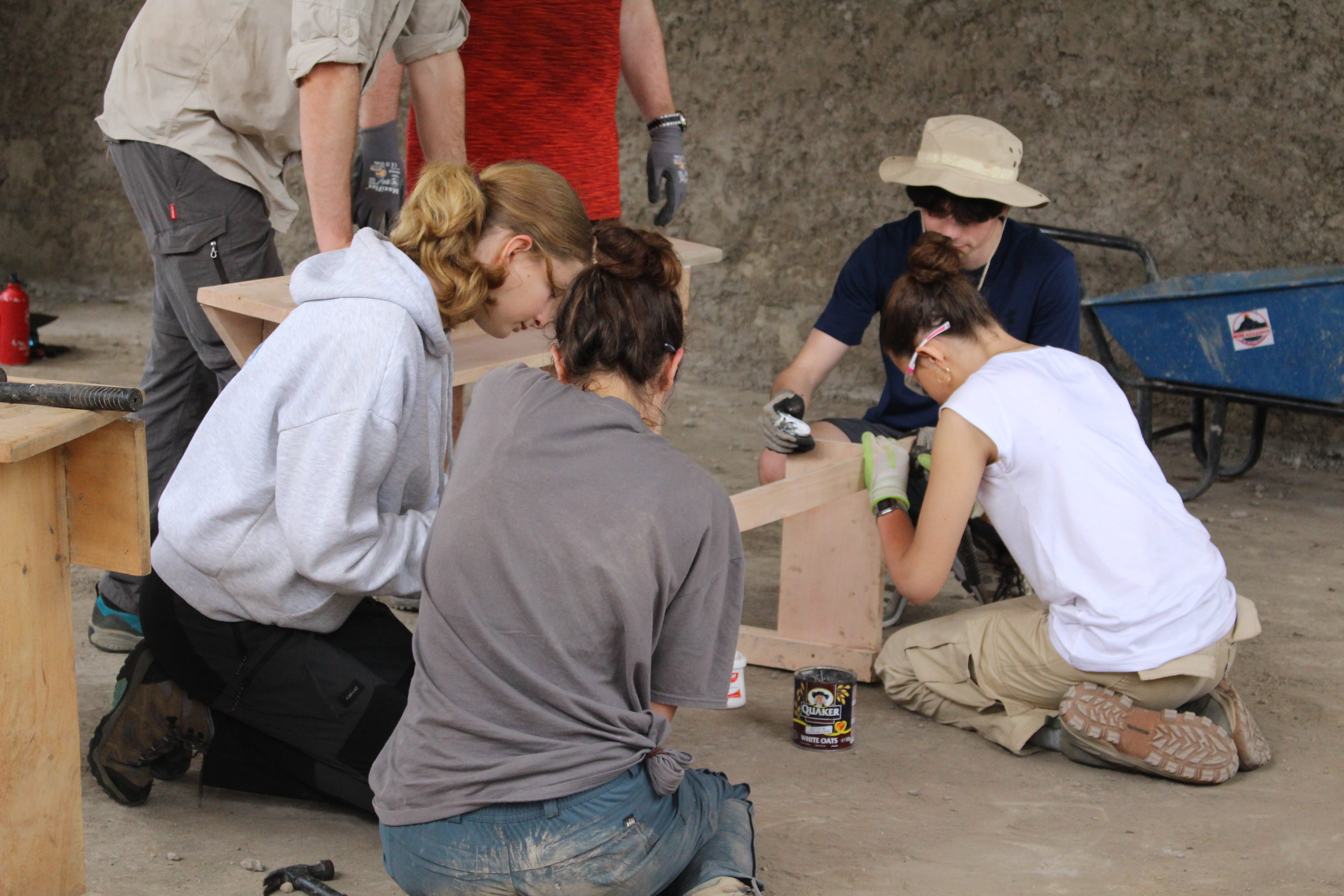 Students working in Tanzania