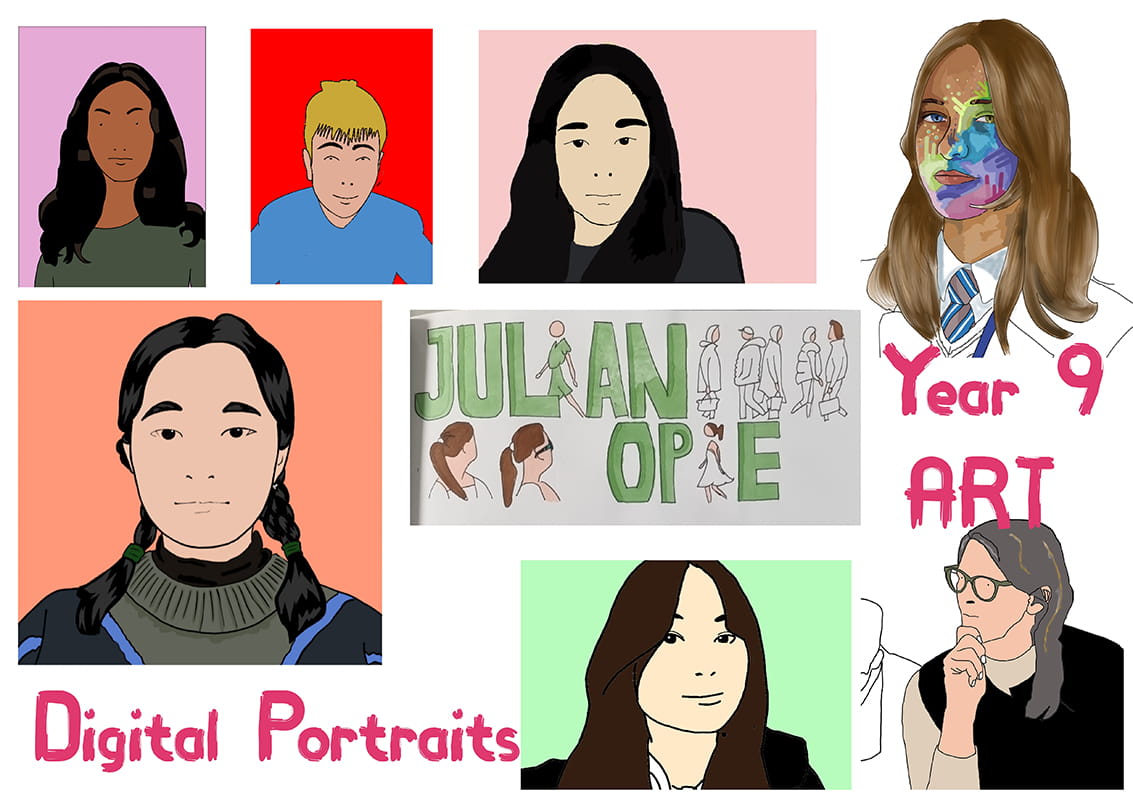 Year 9 Digital Portraits in the Style of Julian Opie - Year 9 Digital Portraits in the Style of Julian Opie