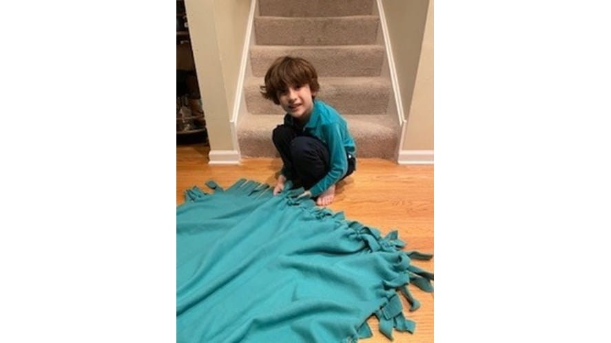 Donovan with blanket