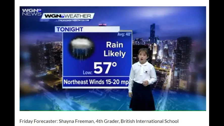 BISC Lincoln Park student is WGN's latest Friday Forecaster - bisc-lincoln-park-student-is-wgns-latest-friday-forecaster