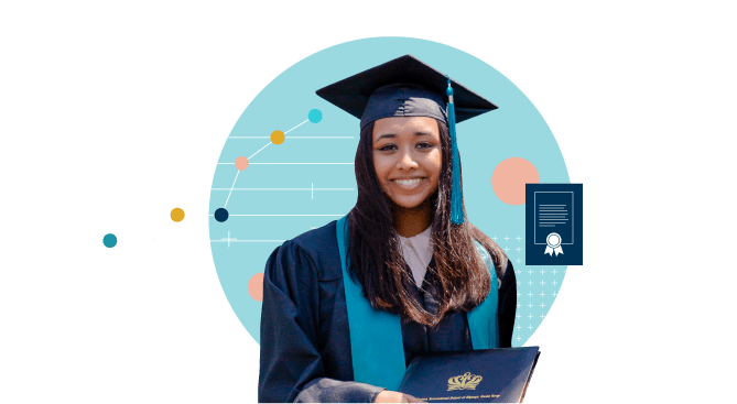 BISC South Loop student graduating