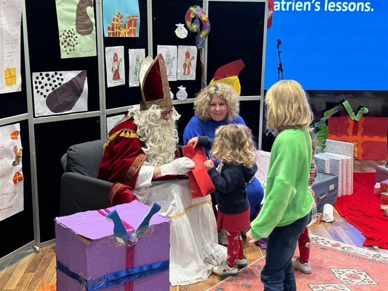 Sinterklaas visits BISS - Sinterklaas