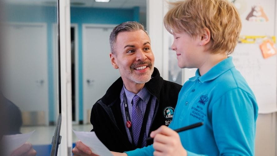 Student with teacher
