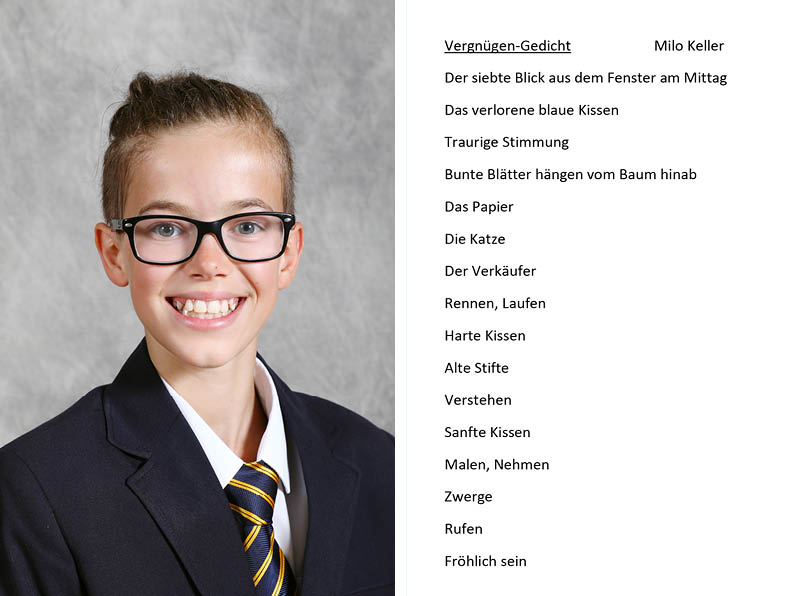 Well done Year 7 German Poets - Well done Year 7 German Poets