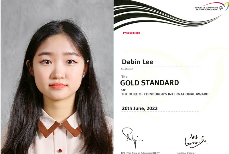 Year 13 Dabin awarded DEA Gold Award - Year 13 Dabin awarded DEA Gold Award