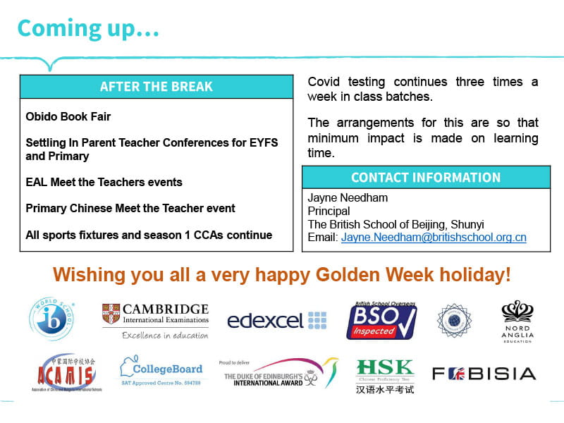 Principal's Update - 30 September 2022 - Principal Update 30 September 2022