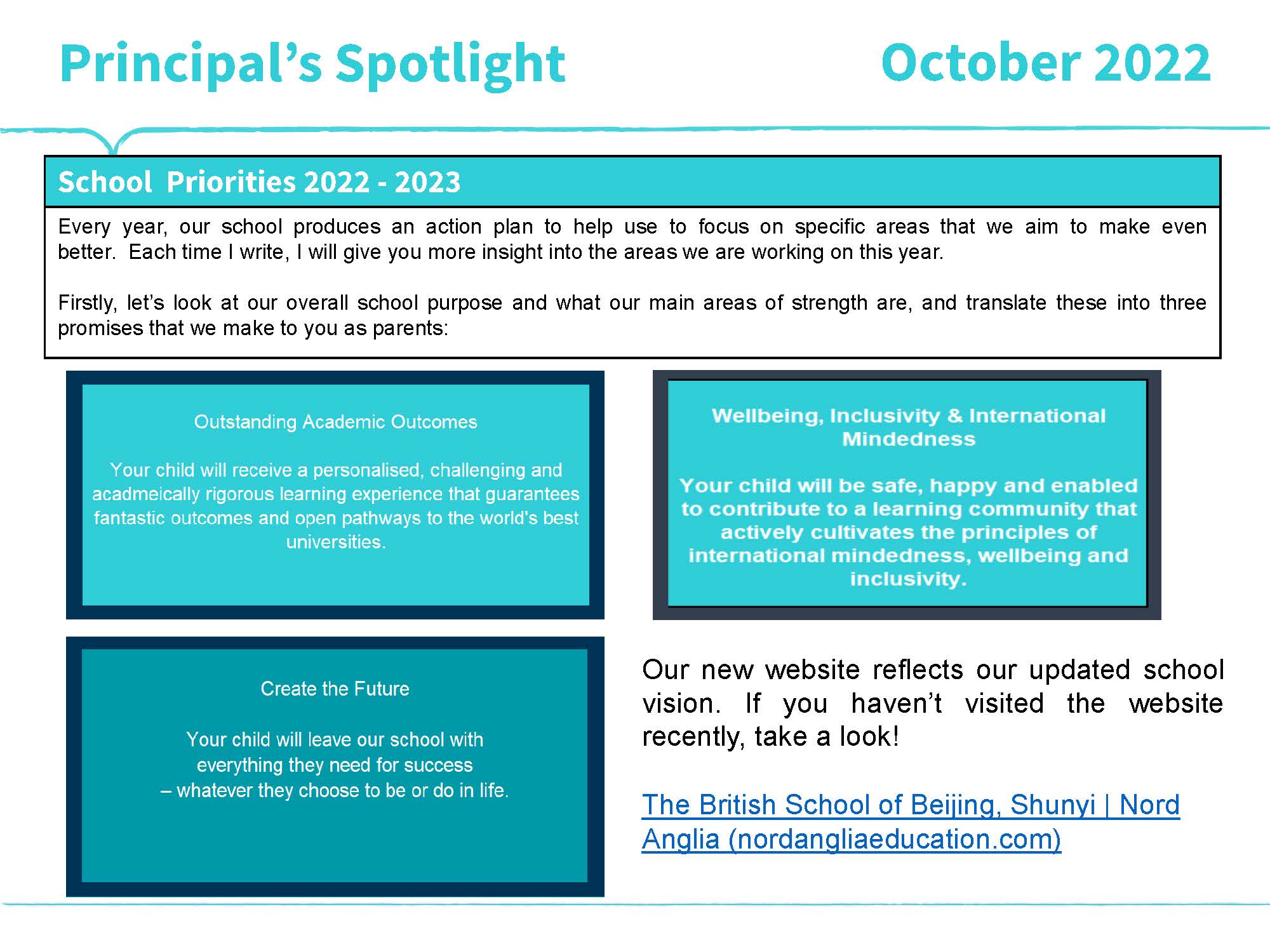 Principal Update 21 October 2022 - Principal Update 21 October 2022