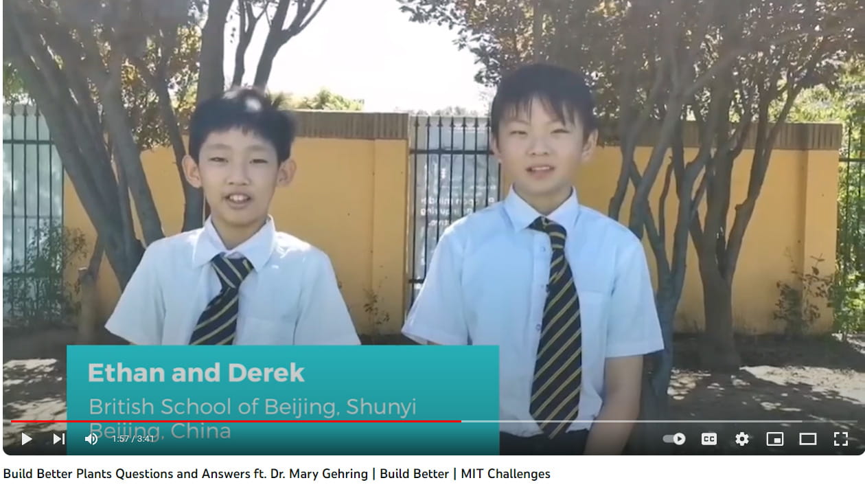 BSB Students Question selected by MIT Professor Dr Gehring - BSB Students Question selected by MIT Professor Dr Gehring