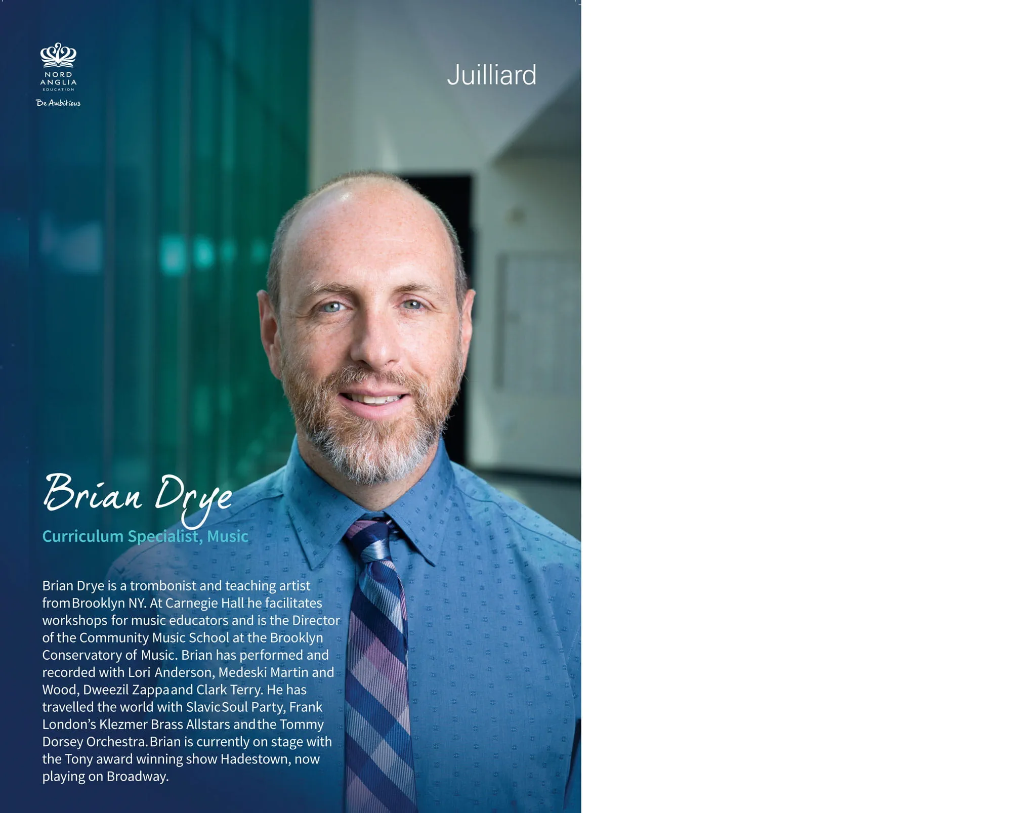 茱莉亚学院课程专家 Brian Drye 访问 BSB – 2024 年 1 月 - Juilliard Curriculum Specialists Brian Drye visits BSB Jan 2024