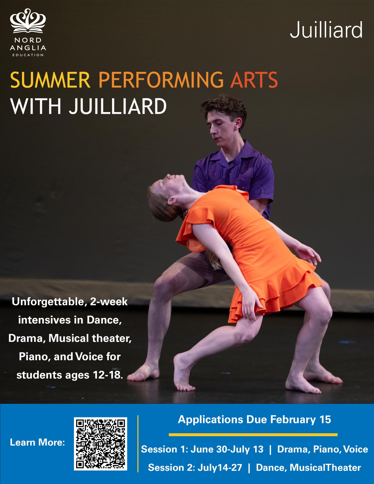 Summer Performing Arts with Juilliard Apply before 15th Feb 2024