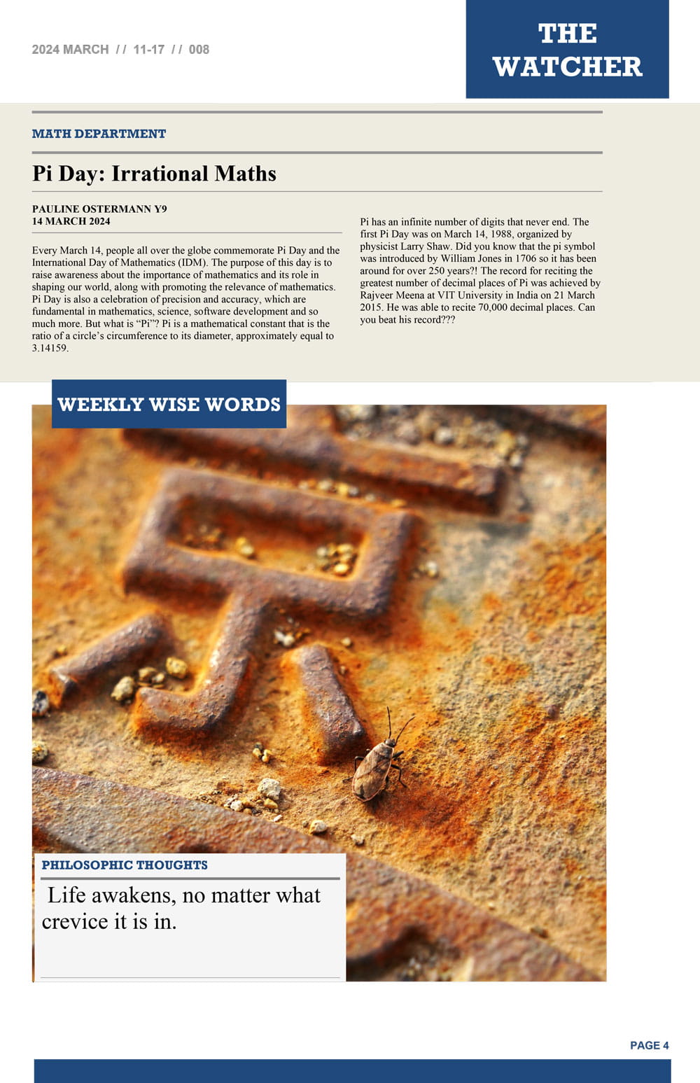 "The Watcher" 8th Edition 17 March 2024 - The Watcher 8th Edition 17 March 2024