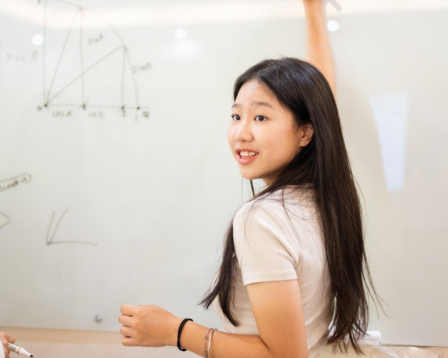 Student enjoying a Key Stage 3 lesson at the British International School Guangzhou
