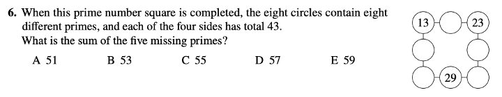Junior Mathematics Challenge 2023 - Junior Mathematics Challenge 2023